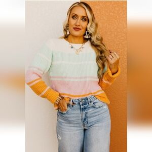 NWT So Me Striped Sweater Size Small